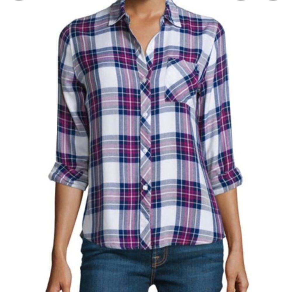 Rails - Hunter Plaid Classic Button Down Front Flannel Top